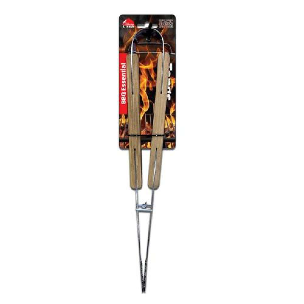 View BBQ Tongs 38cm Wood Handle