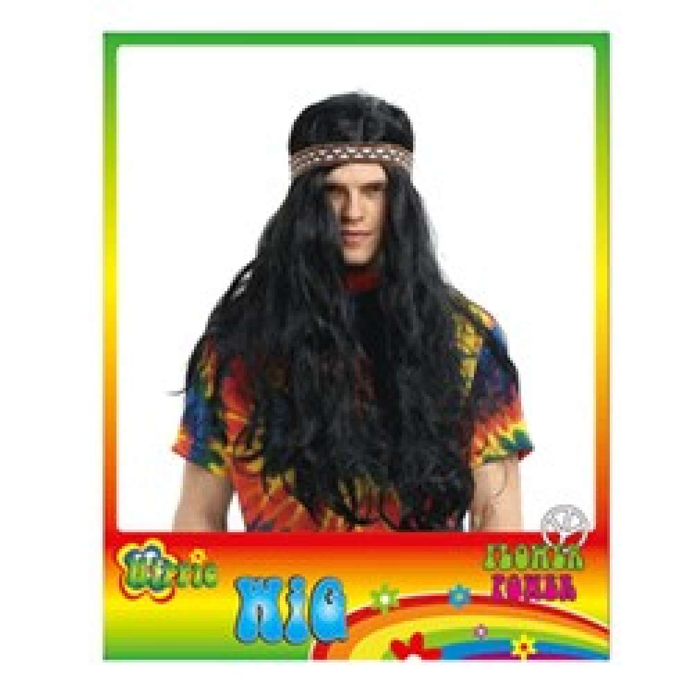 View Party Wig Hippie Dude Flower Power