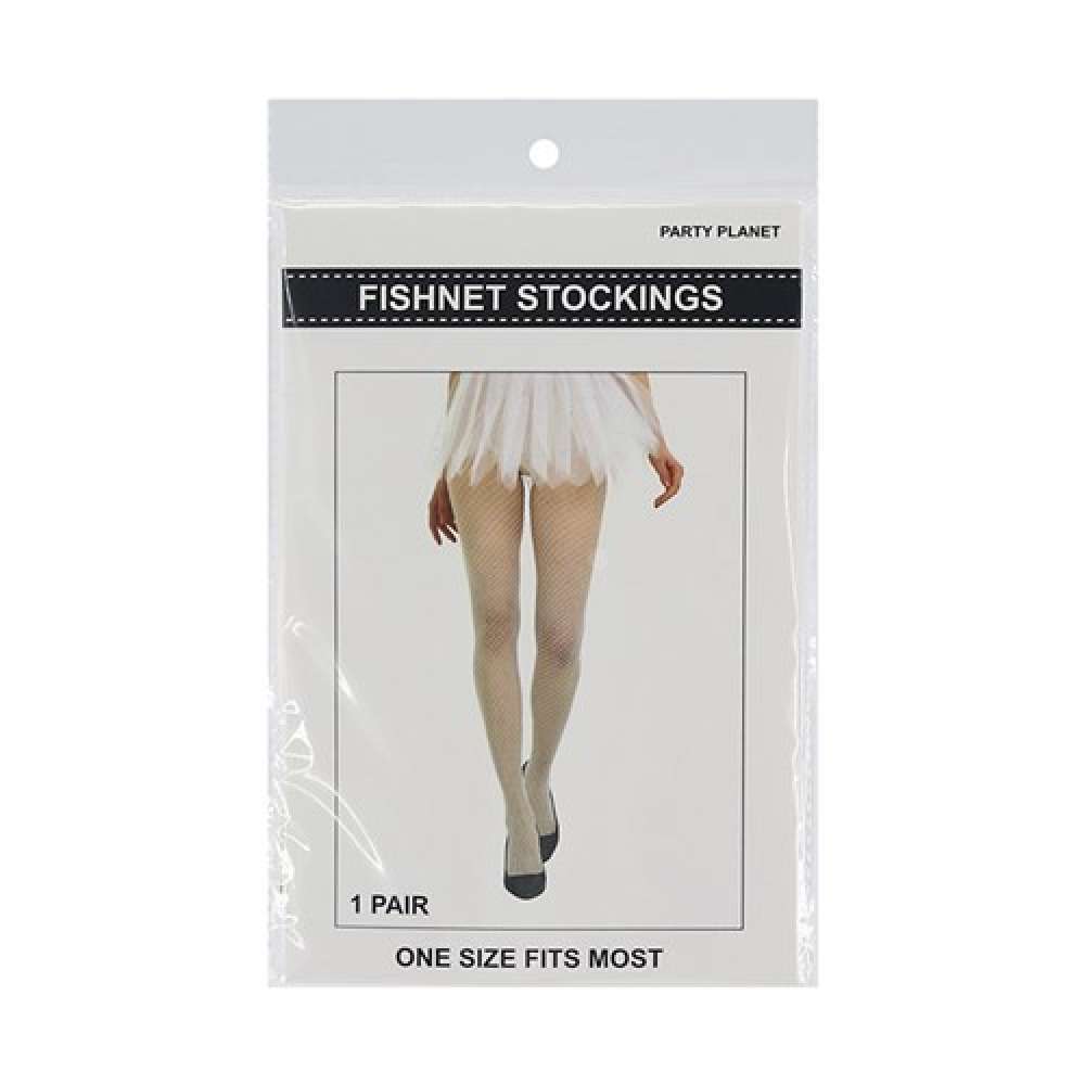 View Stockings Fish Net Over the Knee White