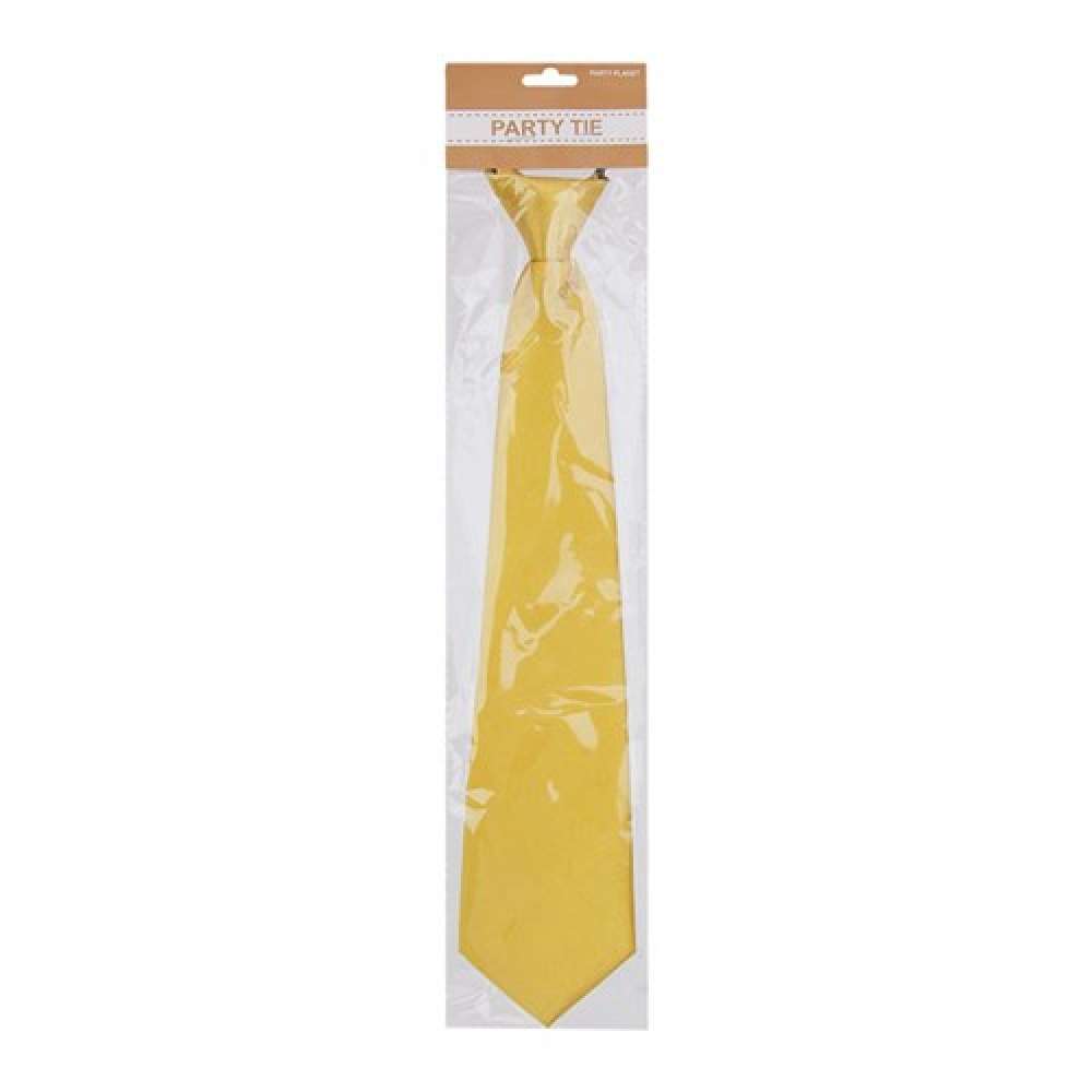 View Party Tie Soild Colour Gold