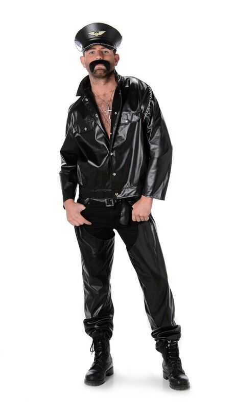 View Party Costume Adult Biker Medium