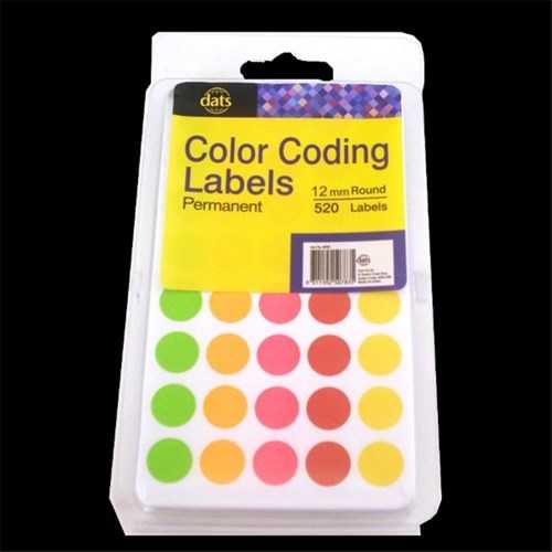 Adhesive Labels Colour Coding Dots