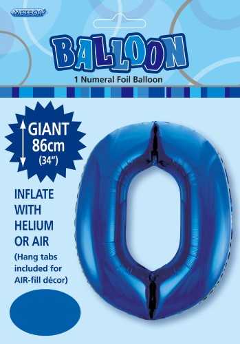 View Foil Balloon 34" No 0 Blue