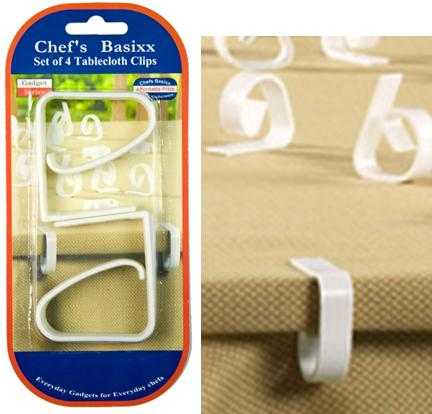 View Tablecloth Clips S4 Plastic