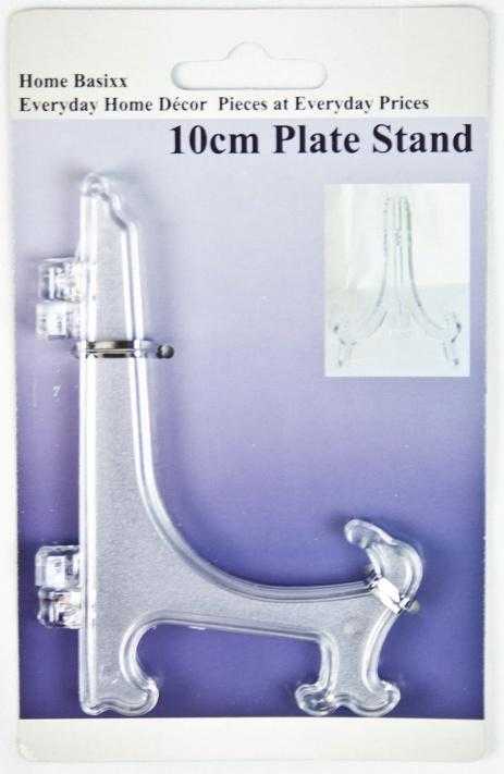 View Plate Stand 4" 10cm Clear 