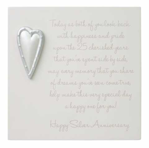 View Splosh Plaque Anniversary Silver