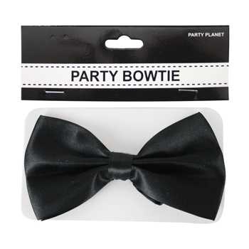 View Bow Tie Satin Black