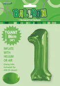 View Foil Balloon 34" Jumbo Green NO. 1