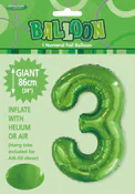 View Foil Balloon 34" Green Jumbo NO. 3