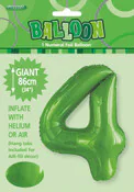 View Foil Balloon 34" Green Jumbo NO. 4