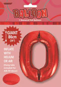 View Foil Balloon 34" Red Jumbo NO. 0