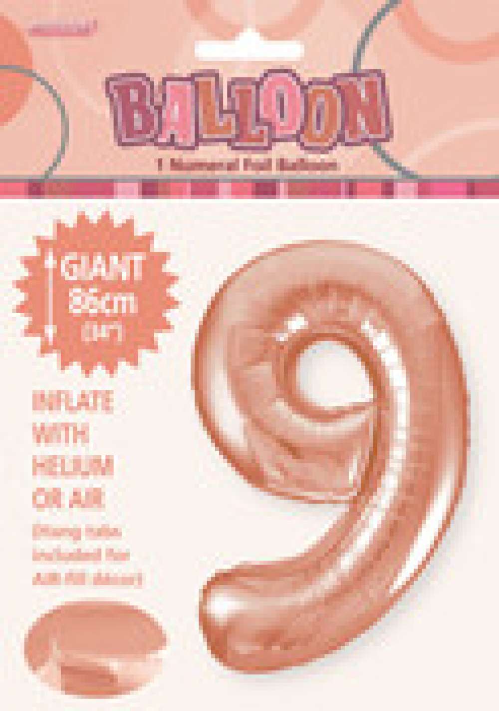 View Foil Balloon 34" Rose Gold Jumbo NO. 9